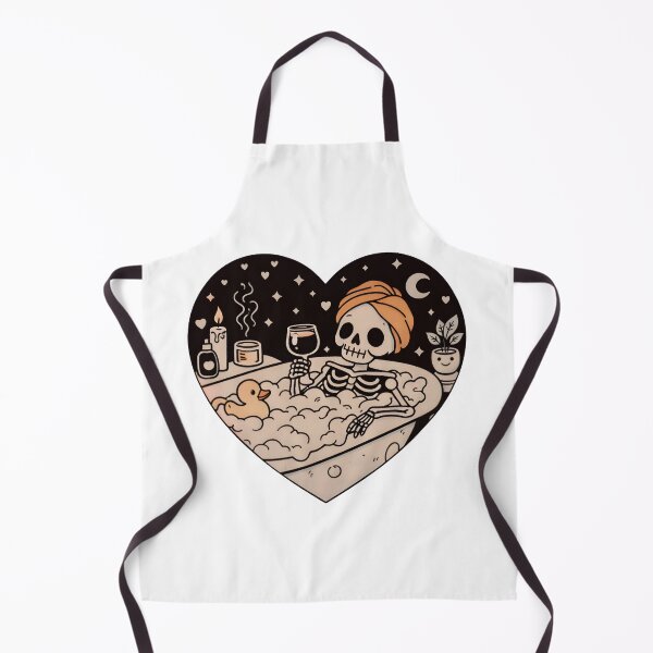 Item preview, Cozy Skeleton Bath – Cute Gothic Self Care Illustration designed and sold by Senkov.