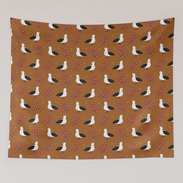 Item preview, Albatrosses on brown designed and sold by reneesillus.