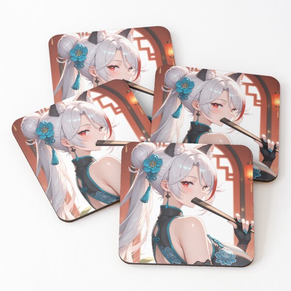 Item preview, Prinz Eugen Azur Lane Elegant Cat Ears Fan Night designed and sold by Tokyonomad.