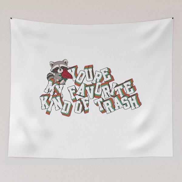 Item preview, You're My Favorite Kind of Trash - Funny Raccoon Valentine Sticker designed and sold by The Prompted Soul.