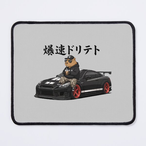 Item preview, Funny Capybara Sports Car Boba Tea Japanese Animal Lover Boys Girls Kids designed and sold by FurryHavenPH.