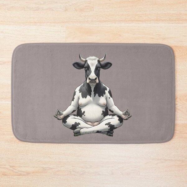 Item preview, Meditating Cow Illustration – Zen Yoga Animal Digital Art designed and sold by mitdz shop.