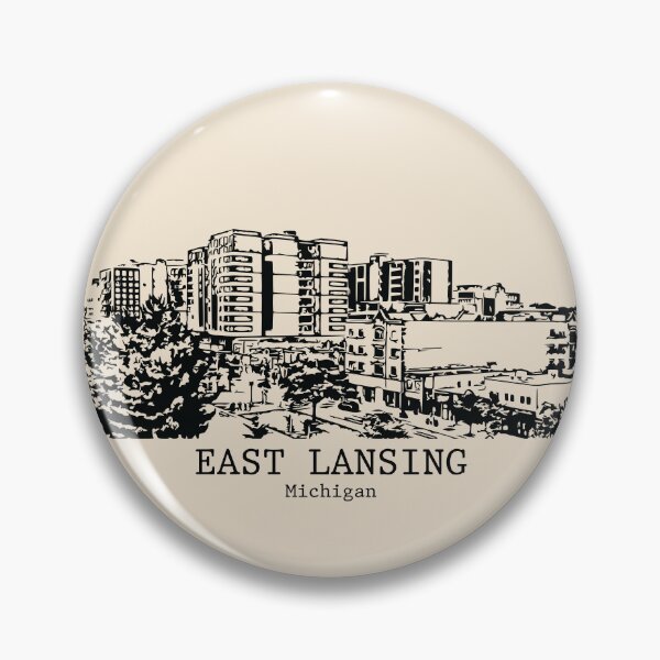 Item preview, East Lansing - Michigan designed and sold by Lakeric Cityscapes.