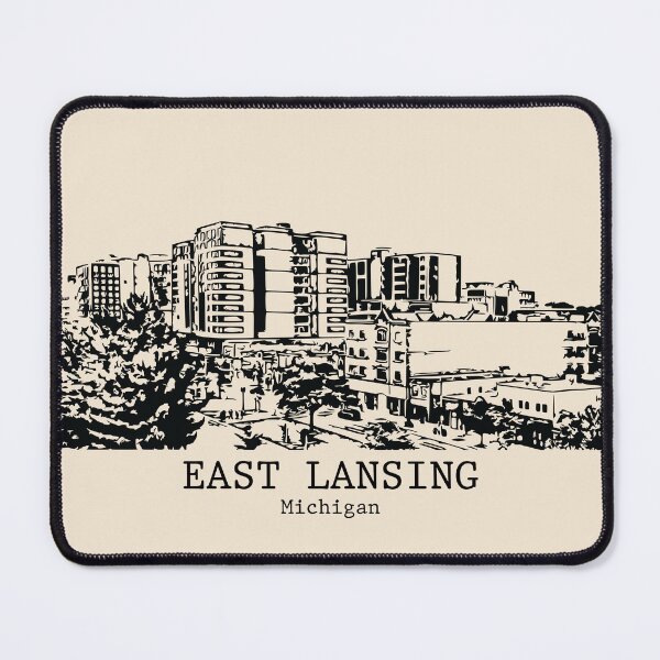 Item preview, East Lansing - Michigan designed and sold by Lakeric Cityscapes.