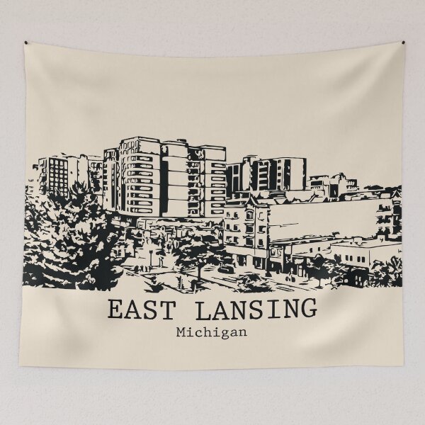 Item preview, East Lansing - Michigan designed and sold by Lakeric Cityscapes.