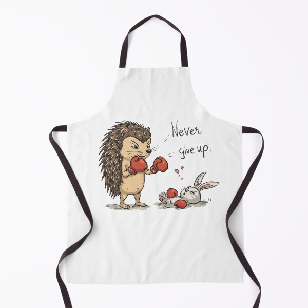 Item preview, Never Give Up" Hedgehog vs Rabbit Boxing Match designed and sold by PeakMindWork.