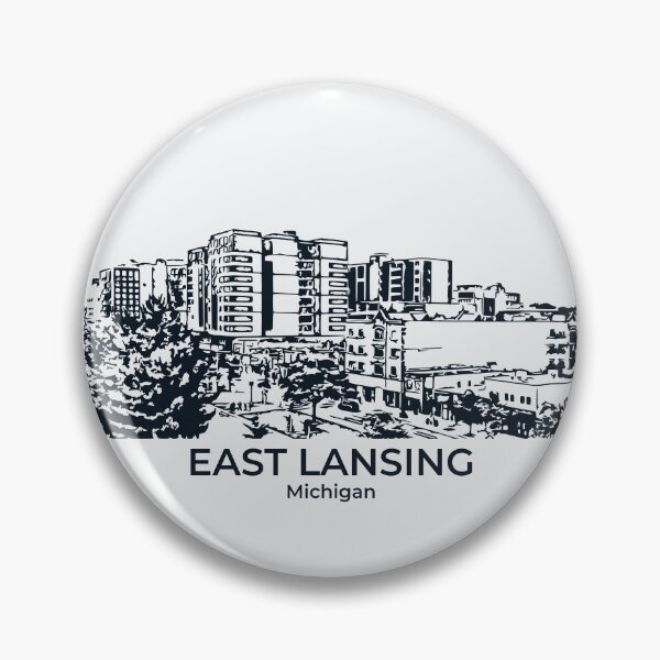 Item preview, East Lansing - Michigan designed and sold by Lakeric Cityscapes.