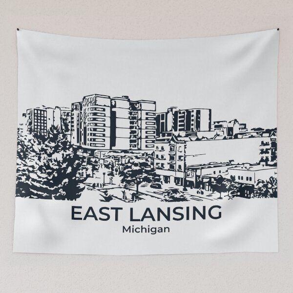 Item preview, East Lansing - Michigan designed and sold by Lakeric Cityscapes.
