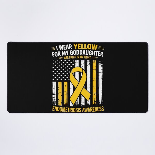 Item preview, Yellow Endometriosis Awareness Goddaughter Flag Her Fight designed and sold by tiemacopaxer.