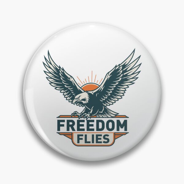 Item preview, Freedom Flies – Eagle and Sunrise Symbolic Illustration designed and sold by Weasel Graphix.
