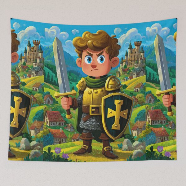 Item preview, Young Squire Standing in Green Valley designed and sold by Piotrek0001.