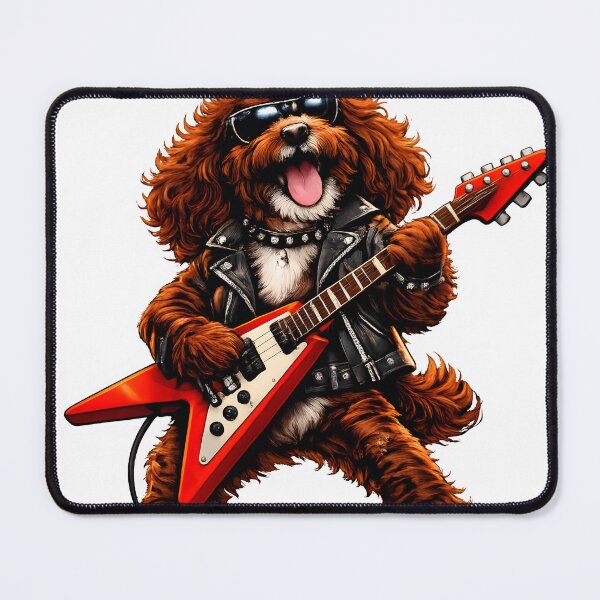 Item preview, Chocolate Cockerpoo Rock Star looks cool in shades - Cockapoo owners gift designed and sold by Dazzio Designs.