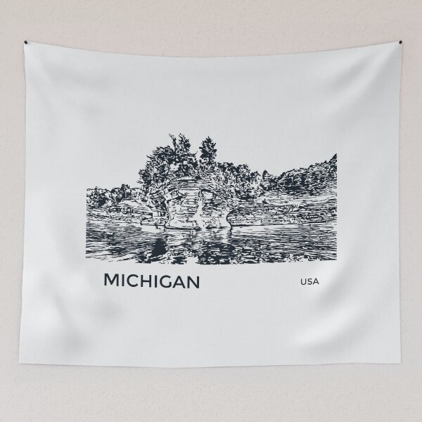 Item preview, Michigan USA designed and sold by Lakeric Cityscapes.