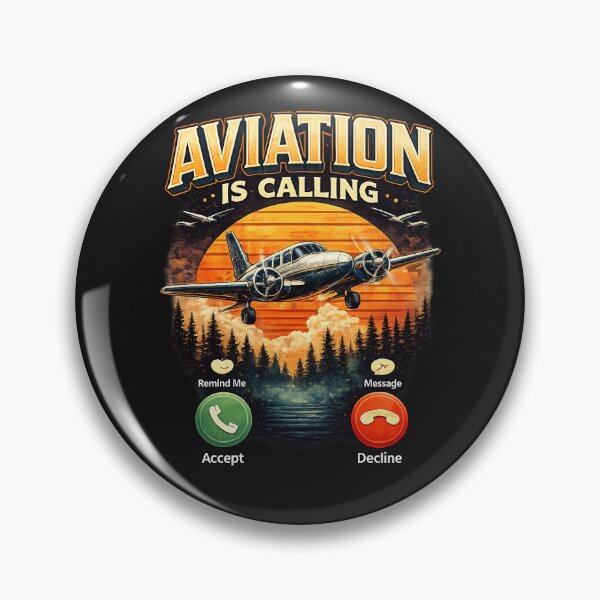 Item preview, Aviation Is Calling – Vintage Airplane Pilot Design designed and sold by thameister.