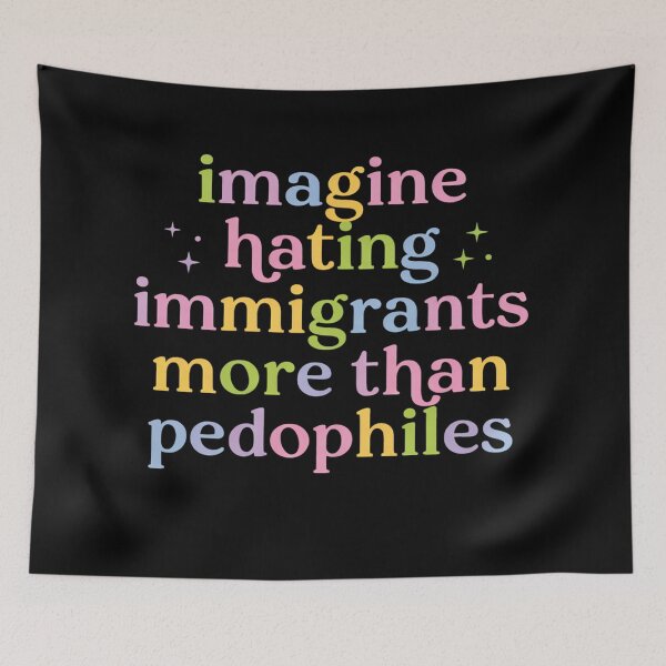 Item preview, magine Hating Immigrants , Abolish Ice Anti Ice, Protect Immigrants, Chinga La Migra, FDT Liberal Protest designed and sold by Starry Night Creative Art.
