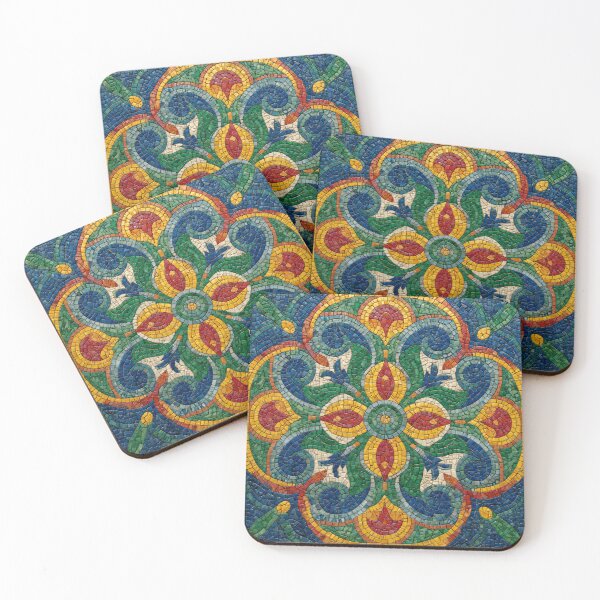 Item preview, Gaudi Inspired Mosaic Tile Ornament Colorful Pattern designed and sold by GrinGalore.