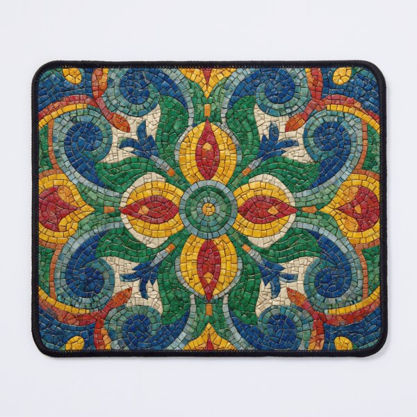 Item preview, Gaudi Inspired Mosaic Tile Ornament Colorful Pattern designed and sold by GrinGalore.
