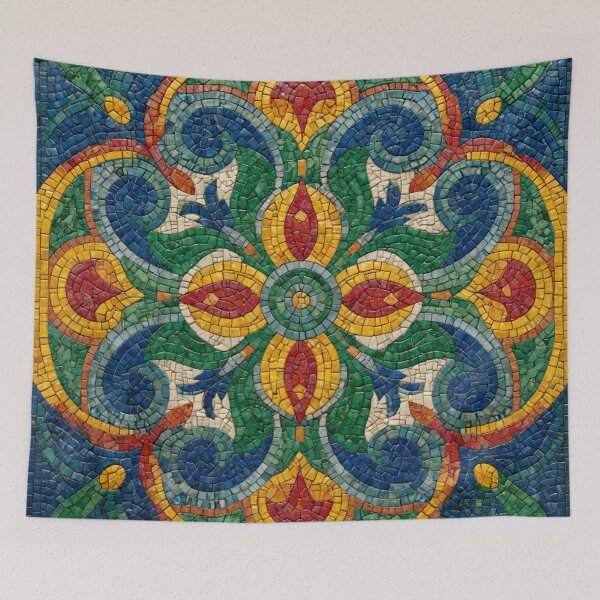 Item preview, Gaudi Inspired Mosaic Tile Ornament Colorful Pattern designed and sold by GrinGalore.