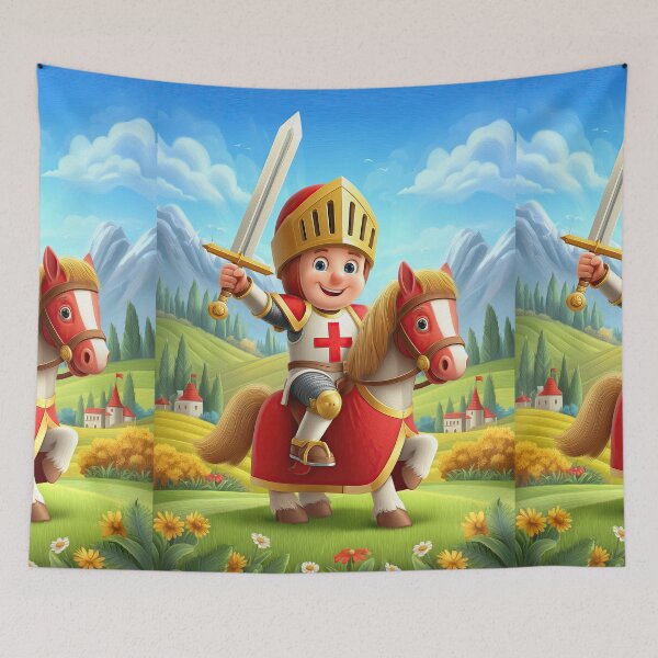 Item preview, Boy Knight Riding Cute Pony designed and sold by Piotrek0001.
