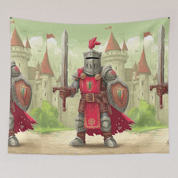 Item preview, Red Knight Guard with Halberd designed and sold by Piotrek0001.
