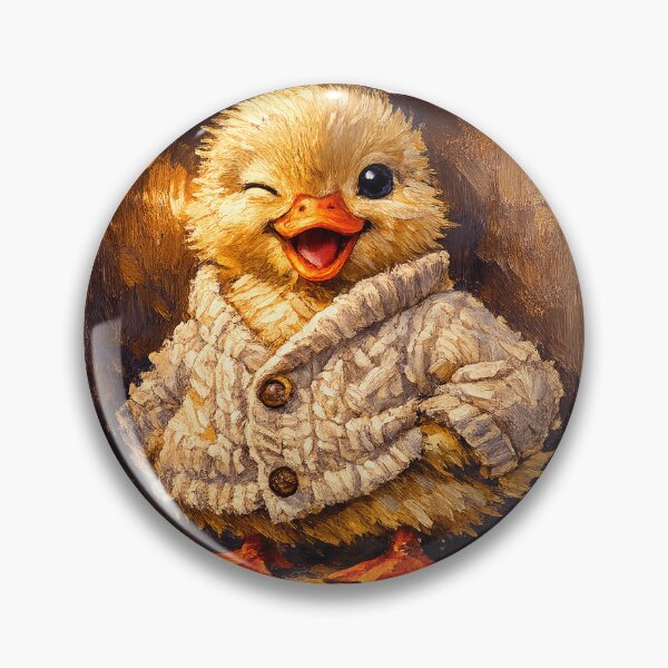 Item preview, Duckling Chosen Family: Cozy Cardigan Wins Sticker Illustration designed and sold by ARTCREATESHOP.