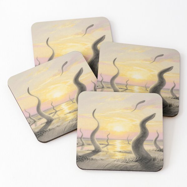Item preview, Surreal Golden Hour – A dreamlike landscape with light poetry and floating forms in a warm glow designed and sold by FotoworldEdel.