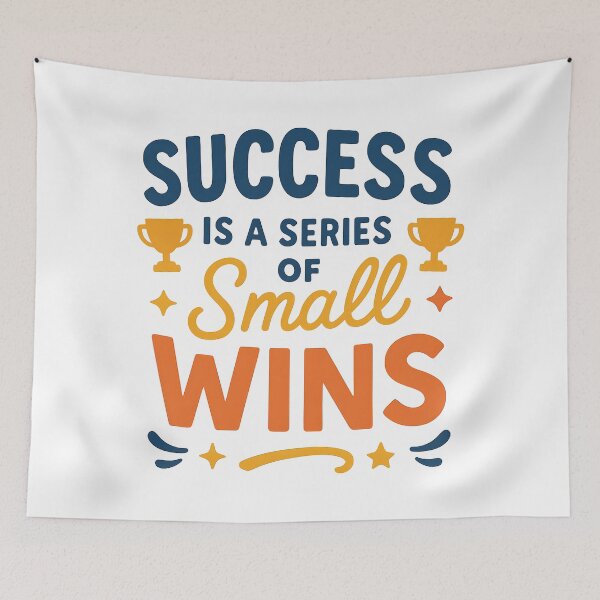 Item preview, Success is a Series of Small Wins Quote Design. designed and sold by The-T-In-Retro.