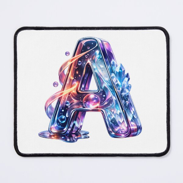 Item preview, 3D Galaxy Letter A Crystal designed and sold by Lilou Art Shop.