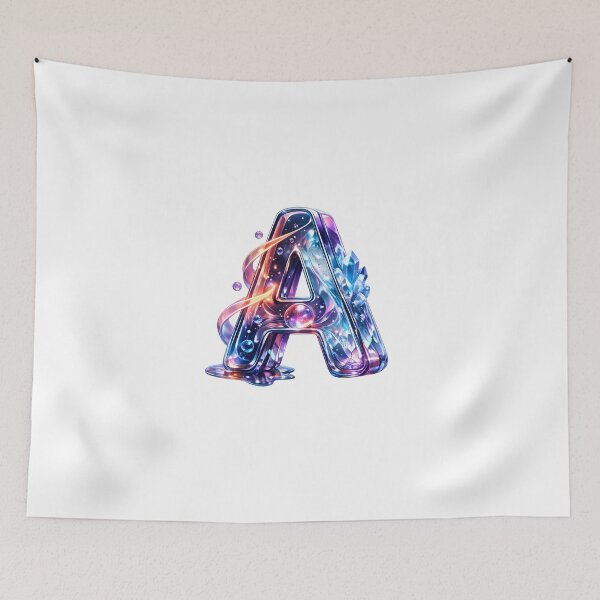 Item preview, 3D Galaxy Letter A Crystal designed and sold by Lilou Art Shop.