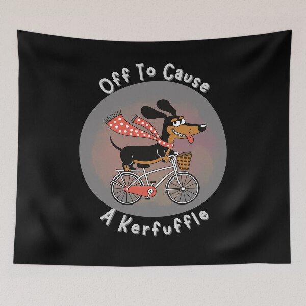 Item preview, Off to Cause A Kerfuffle Dachshund Gifts For Dog Lovers designed and sold by Diodak.