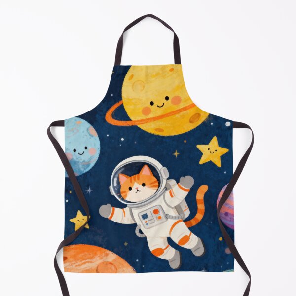 Artikelvorschau, Himmlische Astronautenkatze – Verspielte Weltraum-Kinderzimmer-Malerei entworfen und verkauft von HappySproutArt.