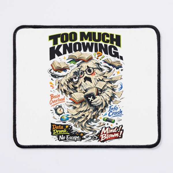 Item preview, Information Overload Library Ghost Art - Too Much Knowing Relatable Brain Overload Aesthetic - Digital Burnout & Mental Fatigue Illustration for Students and Book Lovers - Mind Blown Info Crash Design designed and sold by Vivaan Studio.