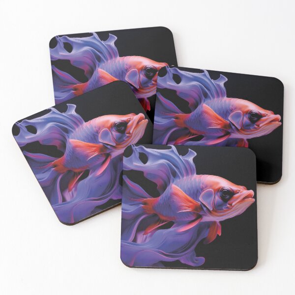 Item preview, Neon Dream Fish – Futuristic Bioluminescent Ocean Art designed and sold by Becky-Poppins.
