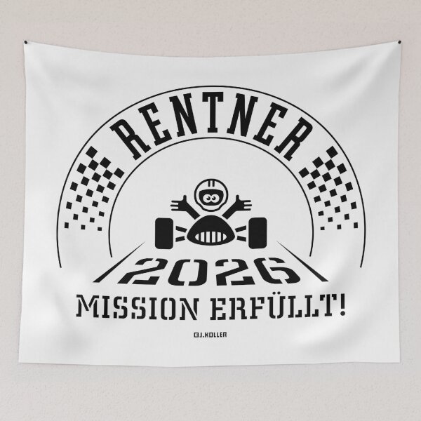 Item preview, Retirees 2026 – Mission Accomplished (Retirement / Retirement / Finish Line / Black) designed and sold by Roderix.