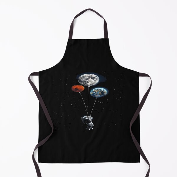 Item preview, Surreal Space Art – Astronaut Floating with Moon, Mars & Earth Balloons in Cosmic Dreamscape designed and sold by Bright Nest Studio.