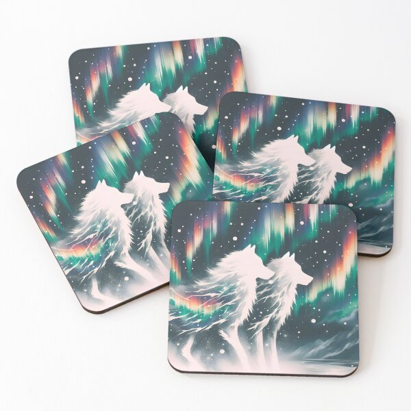 Item preview, Northern Lights Wolves, Ai Generated Art  designed and sold by ACC .