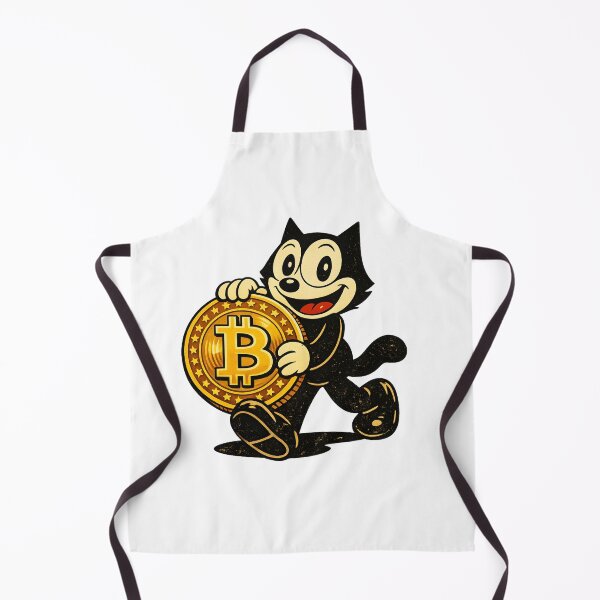 Item preview, VINTAGE FELIX CAT WITH A GOLD BITCOIN COIN designed and sold by infinitearte.