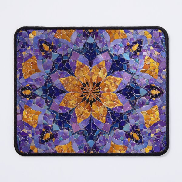 Item preview, Gaudi Inspired Mosaic Tile Ornament Purple Pattern designed and sold by GrinGalore.