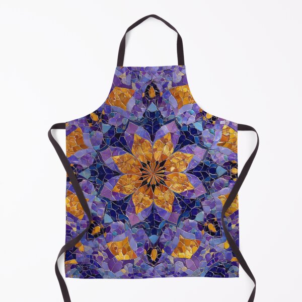 Item preview, Gaudi Inspired Mosaic Tile Ornament Purple Pattern designed and sold by GrinGalore.