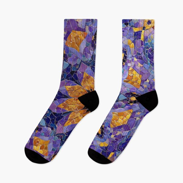 Item preview, Gaudi Inspired Mosaic Tile Ornament Purple Pattern designed and sold by GrinGalore.