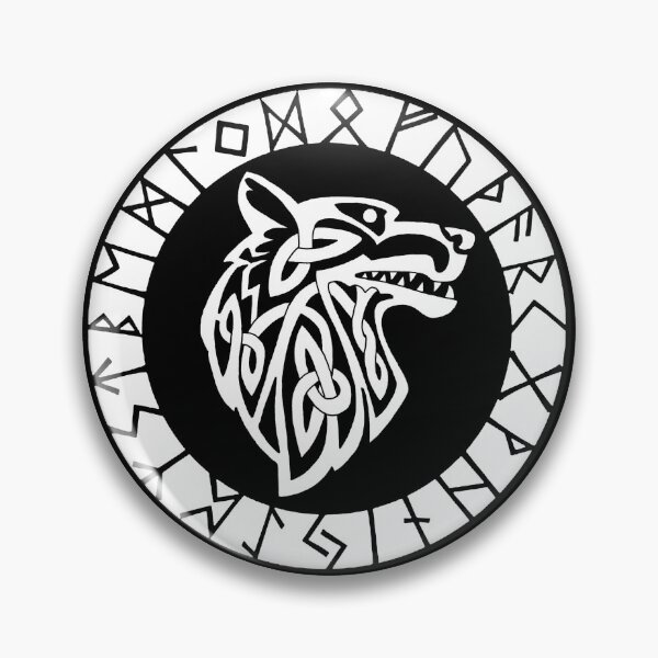 Artikelvorschau, Wikingerwolf-Emblem (weiß) entworfen und verkauft von Lagueny.