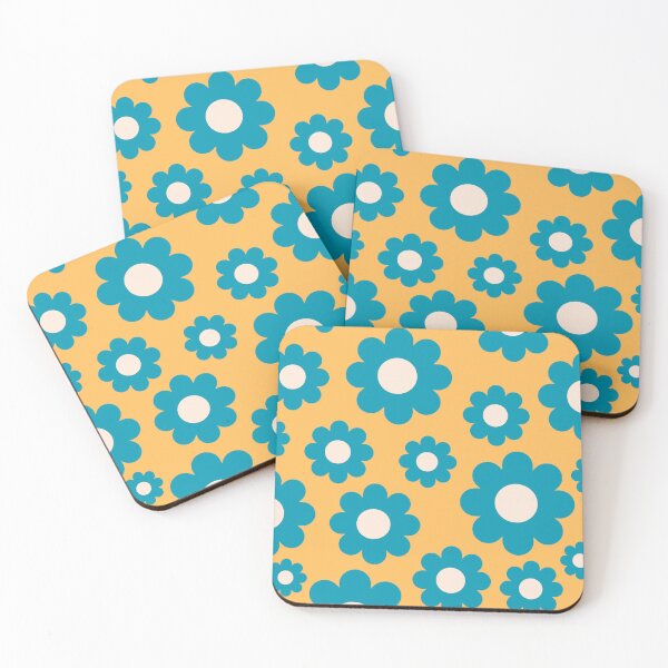Item preview, Blue Floral Pattern, Yellow Floral Artwork designed and sold by Art Shimmers.