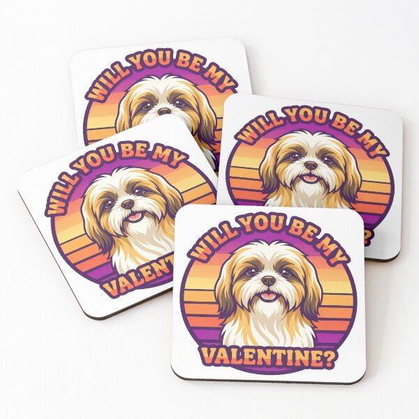 Item preview, Retro Shih Tzu Valentine - Will You Be My Valentine? designed and sold by M1234s.