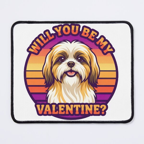Item preview, Retro Shih Tzu Valentine - Will You Be My Valentine? designed and sold by M1234s.