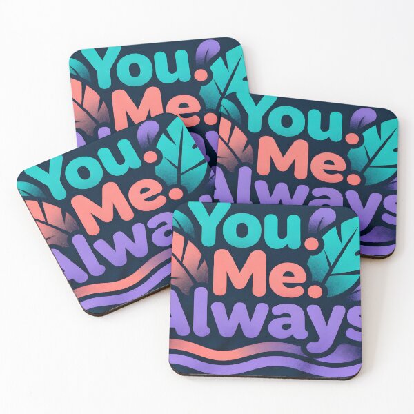 Item preview, You Me Always Romantic Leaves Art with Blue Orange and Purple Colors designed and sold by FreeFromDefault.