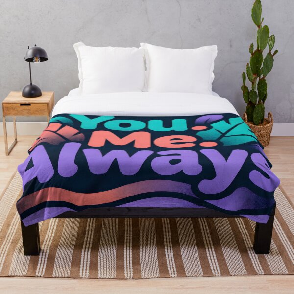 Item preview, Arte de hojas románticas de You Me Always con colores azul, naranja y morado designed and sold by FreeFromDefault.