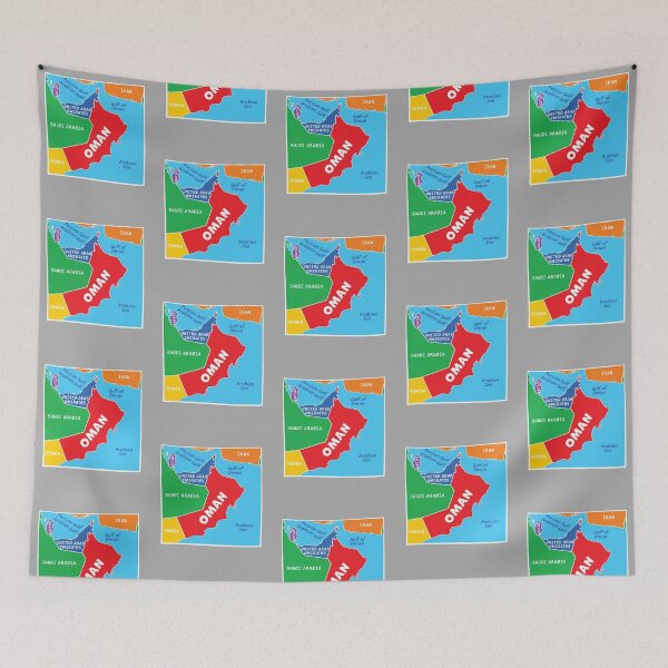 Item preview, Oman Map Art - Minimalist Middle East Travel & Heritage designed and sold by mashmosh.