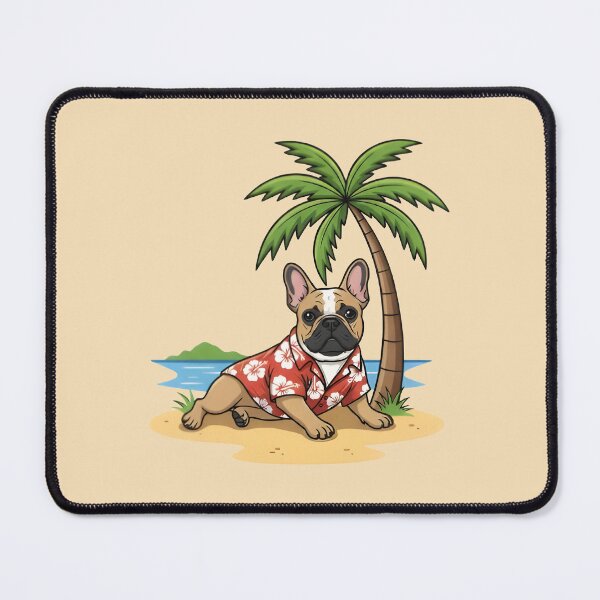 Item preview, Tropical Frenchie - French Bulldog Vacation Sticker designed and sold by Blemenowo.