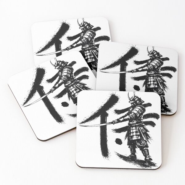 Item preview, Samurai Kanji Art T-Shirt – The Spirit of the Warrior designed and sold by KANJISM.