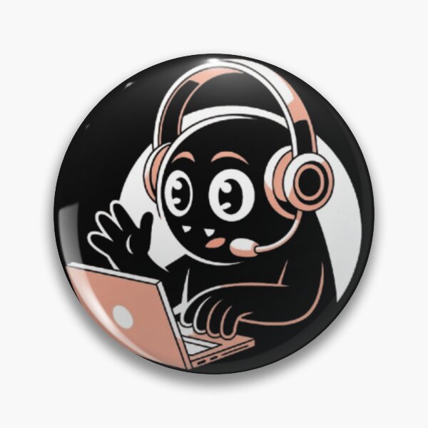 Item preview, Cute Tech Support Mascot Working on Laptop designed and sold by vvcreativedesigns.